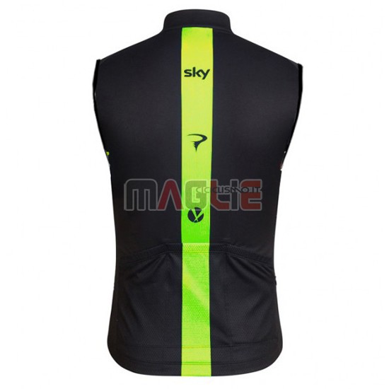 Gilet antivento Sky 2016 nero e verde